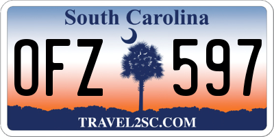 SC license plate OFZ597