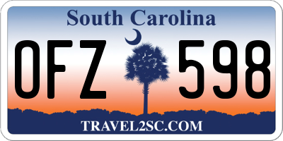 SC license plate OFZ598