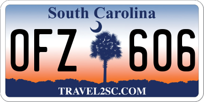 SC license plate OFZ606