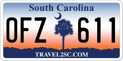 SC license plate OFZ611