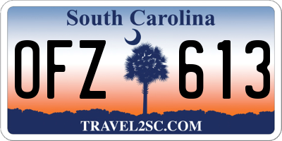 SC license plate OFZ613