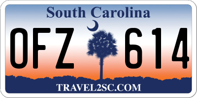 SC license plate OFZ614