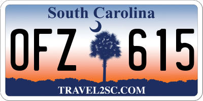 SC license plate OFZ615