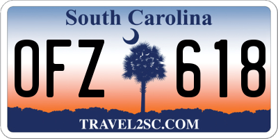 SC license plate OFZ618