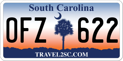 SC license plate OFZ622