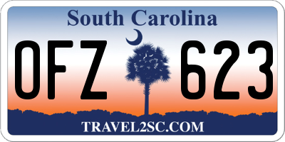 SC license plate OFZ623