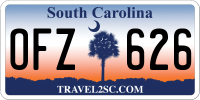 SC license plate OFZ626