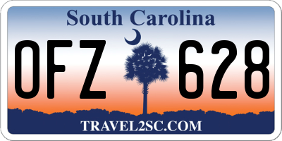 SC license plate OFZ628