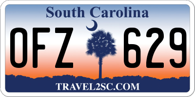 SC license plate OFZ629