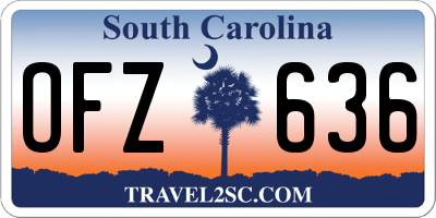 SC license plate OFZ636
