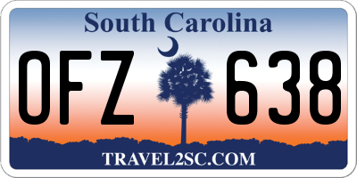 SC license plate OFZ638