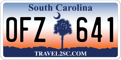 SC license plate OFZ641