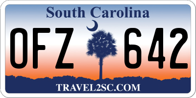 SC license plate OFZ642