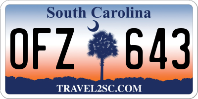 SC license plate OFZ643