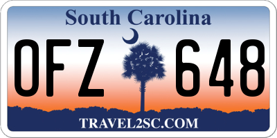 SC license plate OFZ648