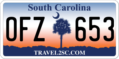 SC license plate OFZ653