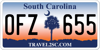 SC license plate OFZ655