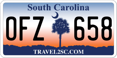 SC license plate OFZ658
