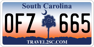SC license plate OFZ665