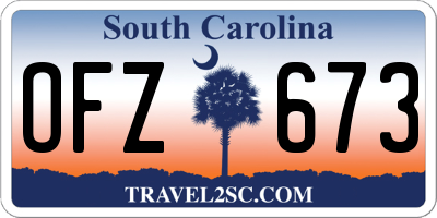 SC license plate OFZ673