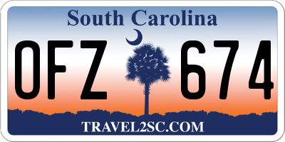 SC license plate OFZ674