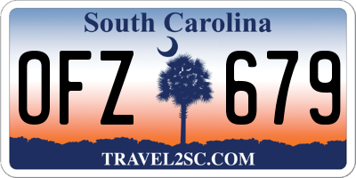 SC license plate OFZ679