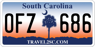 SC license plate OFZ686