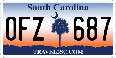 SC license plate OFZ687