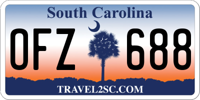 SC license plate OFZ688