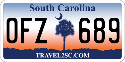 SC license plate OFZ689