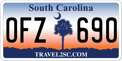 SC license plate OFZ690