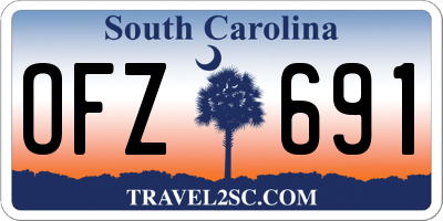 SC license plate OFZ691