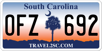SC license plate OFZ692