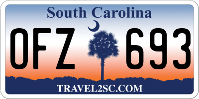 SC license plate OFZ693