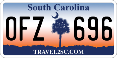 SC license plate OFZ696