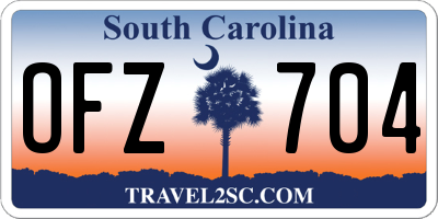 SC license plate OFZ704