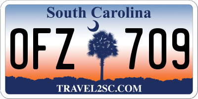 SC license plate OFZ709