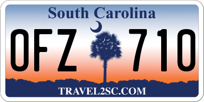 SC license plate OFZ710