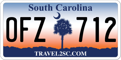 SC license plate OFZ712