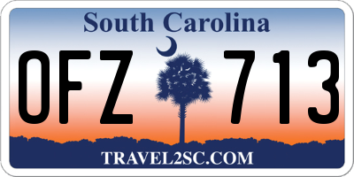 SC license plate OFZ713