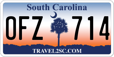 SC license plate OFZ714