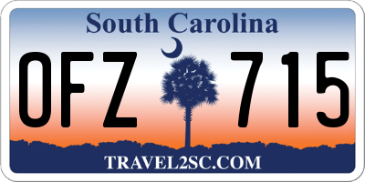 SC license plate OFZ715