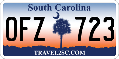 SC license plate OFZ723