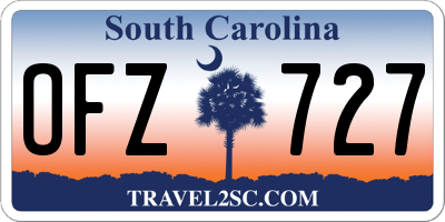 SC license plate OFZ727