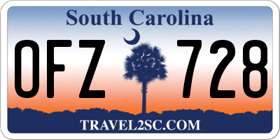 SC license plate OFZ728