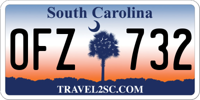 SC license plate OFZ732