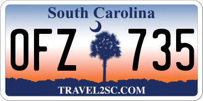 SC license plate OFZ735