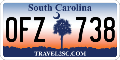 SC license plate OFZ738