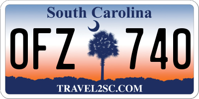 SC license plate OFZ740