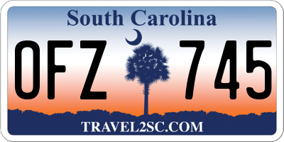 SC license plate OFZ745